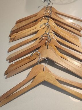 Natural Wood Suit Hangers - Pack of Classic Wooden Hangers